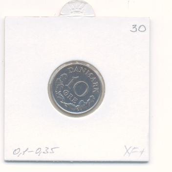 Дания 10 оре 1972 XF+