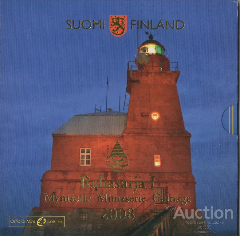 Финляндия набор евро 2008 I BU (8 монет)