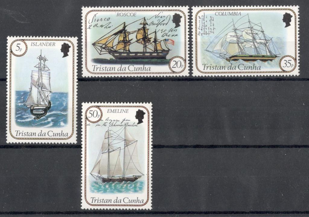 Тристан да Кунья, 1983, №337-340, € 3,6, MNH, полн. корабли