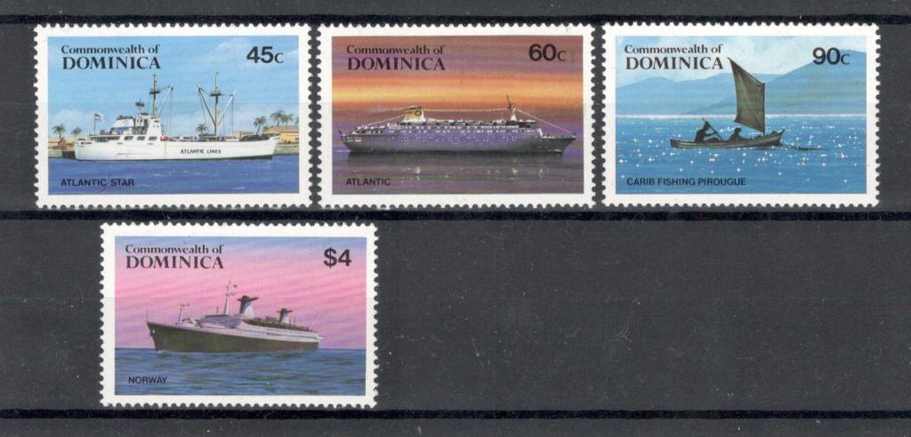Доминика, 1984, № 856-860, € 16, MNH, полн, корабли