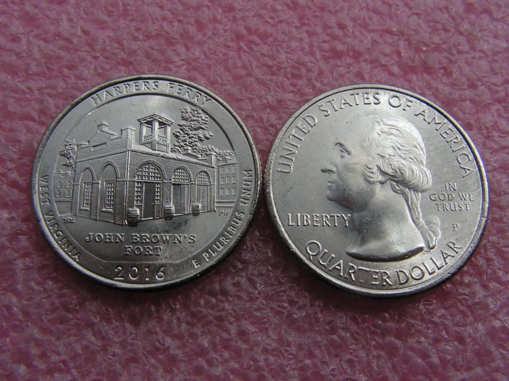 США 25 центов 2016 33 парк Зап.Вирджиния P unc / Harpers Ferry