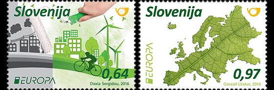 Словения 2016 Экология Думай по-зеленому Европа СЕПТ 2м**