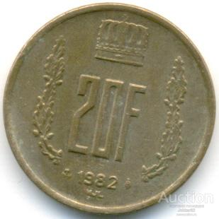 Люксембург 20 франков 1982 53.78.05