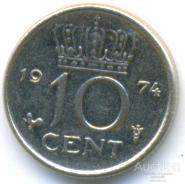 Нидерланды 10 центов 1974 49.80.05