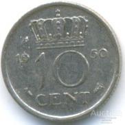 Нидерланды 10 центов 1950 45.80.05