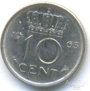 Нидерланды 10 центов 1963  43.80.05