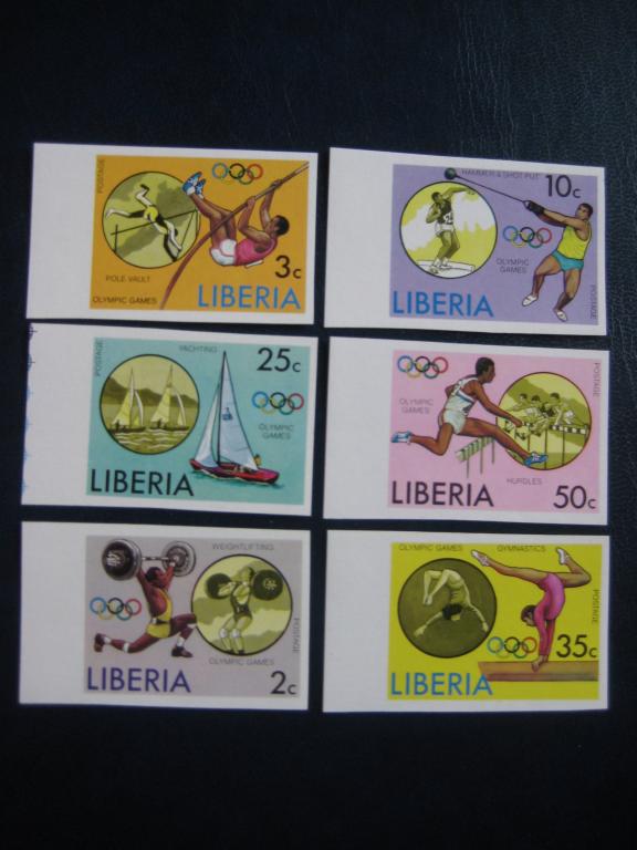 Марки. Спорт. Либерия