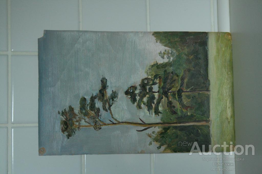 Risunok Savenko Pejzazh Maslo 29h18sm 1961 Pokupajte Na Auction Ru Po Vygodnoj Cene