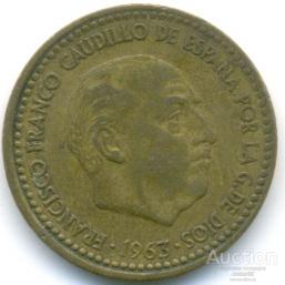 Испания 1 песета 1963 92.81.05