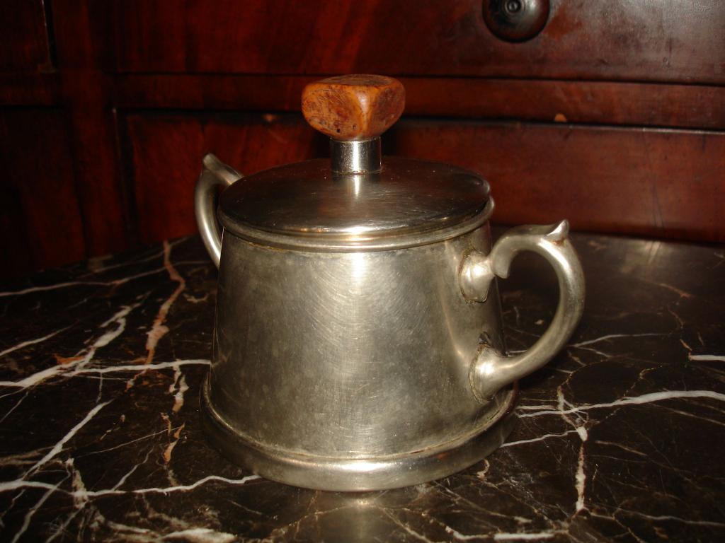Старинная САХАРНИЦА, металл, дерево, нач.20в.