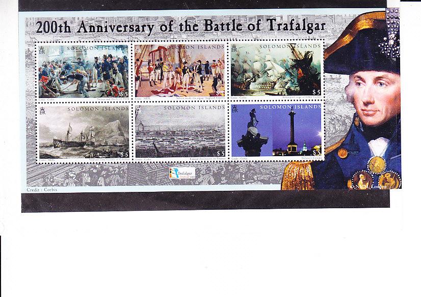 Соломоновы о-ва,2005,бл.79-82**Трафальгарское сражение