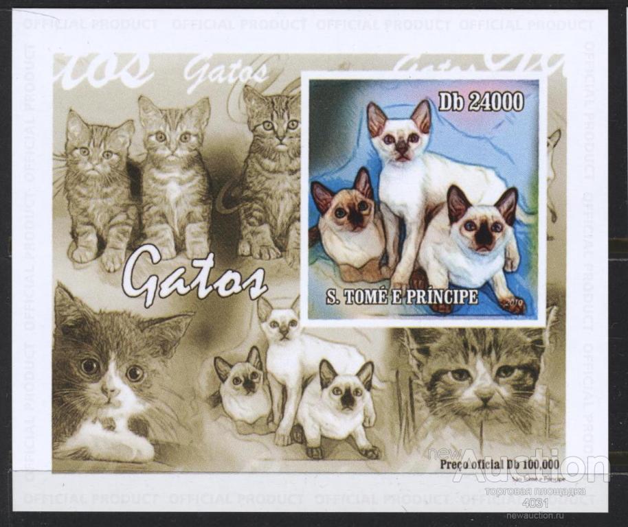 Сан Томе и Принсипи. Кошки  блок  **