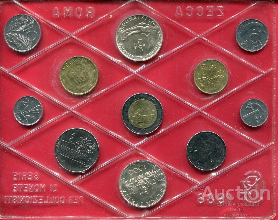 Италия 1986 Официальный набор UNC запайка
