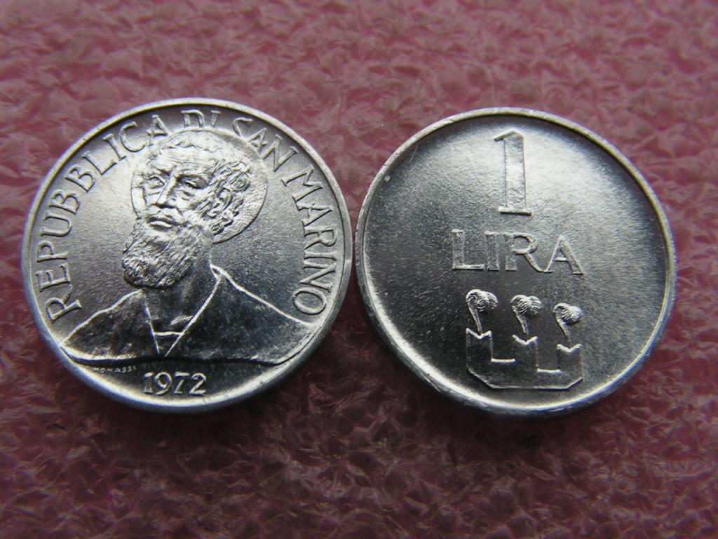 Сан-Марино 1 лира 1972 unc