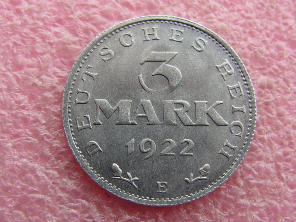 2 Марки Германия 1939. Серебряные 10 немецких марок. 1922 E.