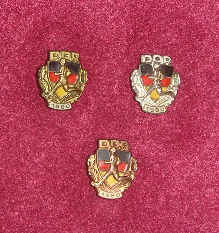 ПОЛНЫЙ Комплект знаков ГТО ГДР (Три степени) 1960 год (тяж.)