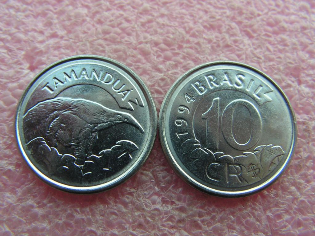 Бразилия 10 крузейро 1994 unc-aunc