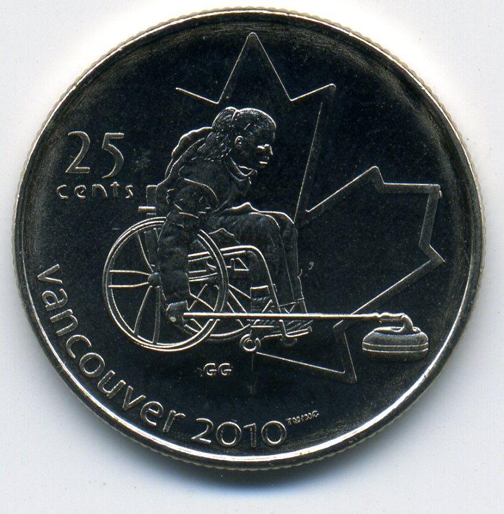 25 центов - Канада - 2007 - Олимпиада - Паралимпиада. Керлинг