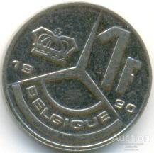 Бельгия 1 франк 1990 42.91.05
