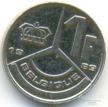 Бельгия 1 франк 1989 36.91.05