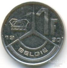 Бельгия 1 франк 1990 45.91.05
