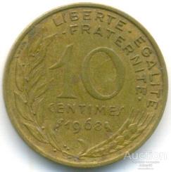 Франция 10 сантим 1968 94.92.05