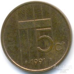Нидерланды 5 центов 1991 19.95.05