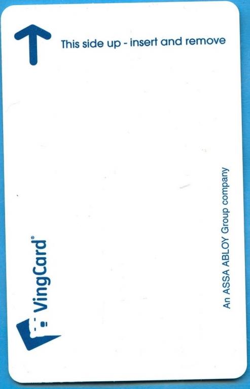 Карта-ключ от номера в отеле, замок фирмы VingCard
