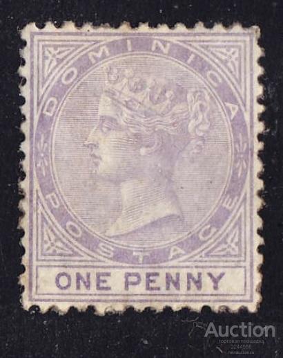 британская Америка QV колония DOMINICA 1p* 1874 p.12-1/2  220.00€!!!!!