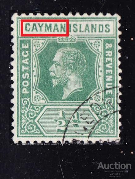британская Америка KGV колония САYMAN 1/2d 1912