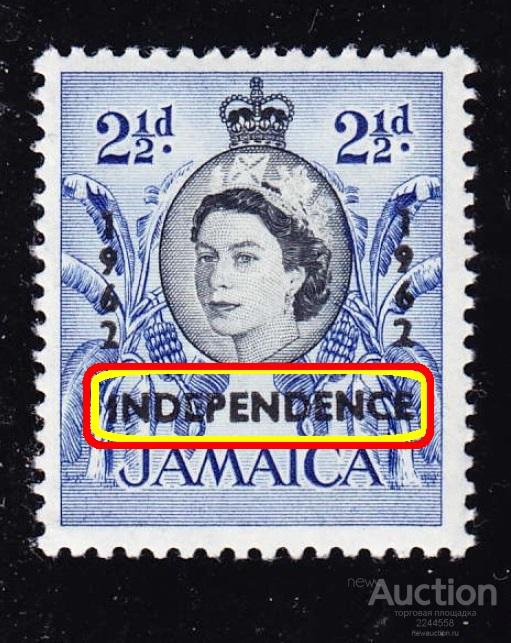 Америка нaдпeчaткa независимость JAMAICA 1962 2-1/2d**