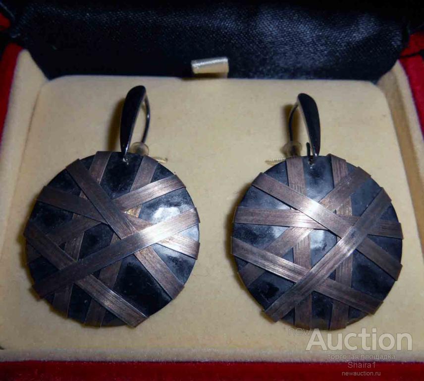 Дизайнерские крупные серьги. Серебро 925. Италия. Бренд МИЛОР. Italy. MILOR. Silver