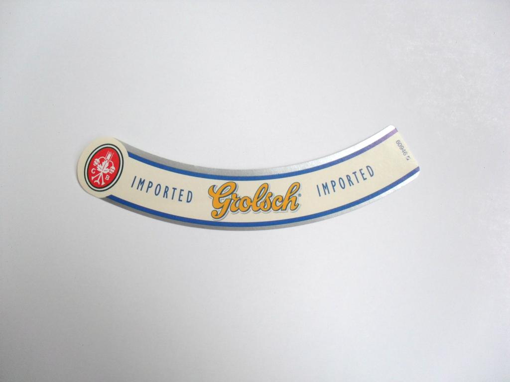 Этикетка от пива Grolsch 