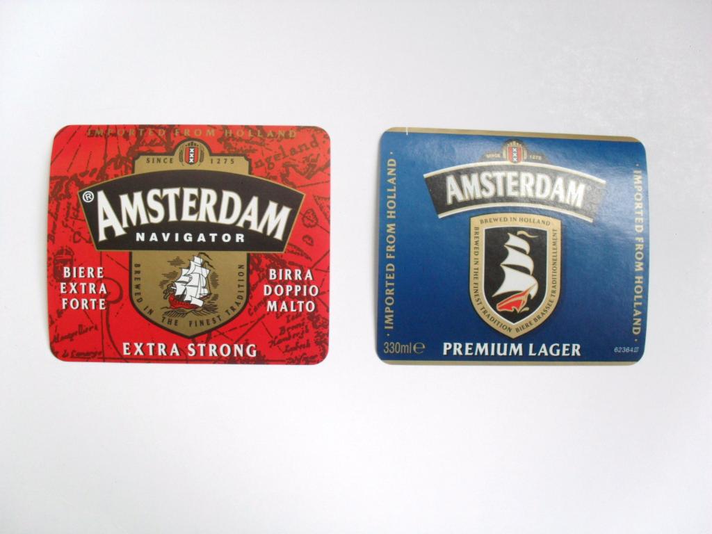 Этикетка от пива Amsterdam. Цена за штуку!
