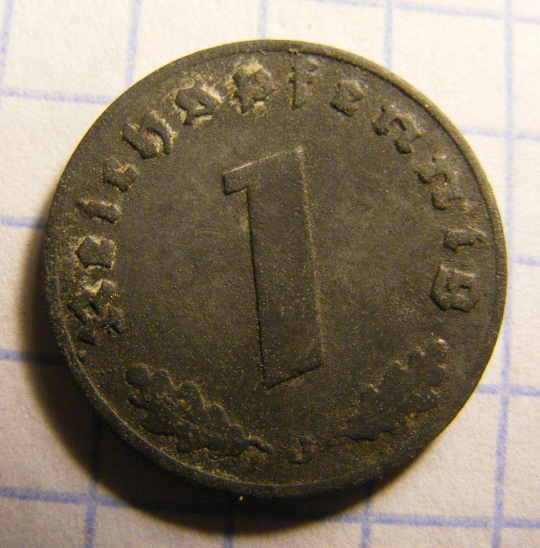 1 пфенинг.1940год. J. Редкий двор. 