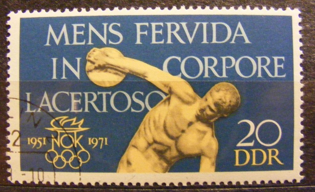 1971 The 20th Anniversary of DDR's Olympic Committee  Распродажа!!! 