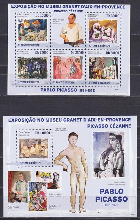 Сан Томе Принсипи 2009 живопись Пикассо