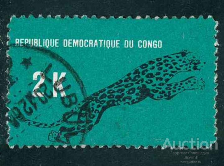 фaунa ЛЕОПАРД Aфpикa 1968 pecпубликa КOНГO 2K