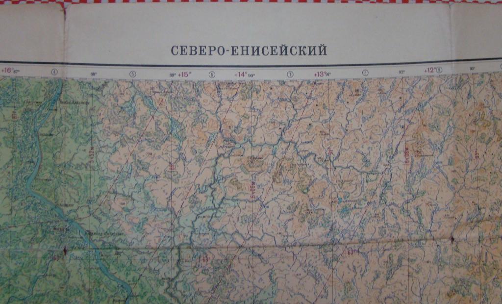 Топографическая карта северо енисейского района красноярского края