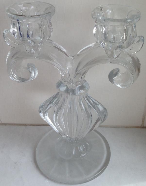 ПОДСВЕЧНИК СТЕКЛО  ЕВРОПА   ОРИГИНАЛЬНЫЙ ПРЕДМЕТ !