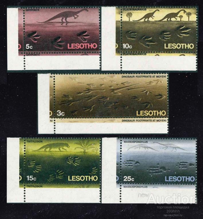 фауна доисторические животные серия ЛЕСОТО 1970**