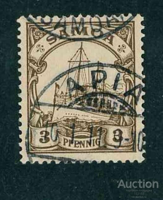 немецкие колонии в Океании SАМOА 3рfg 1900 II