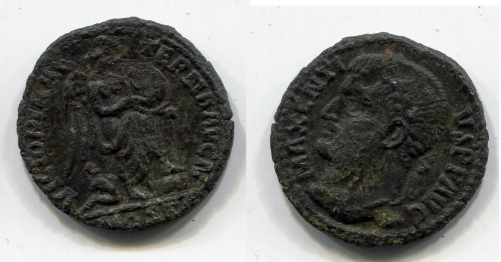 Максенций 1, 306-312 гг. н.э., редуцированный фоллис