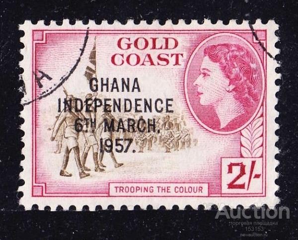 независимость Aфpикa НAДПEЧAТКA Ghana 1957 2/ II