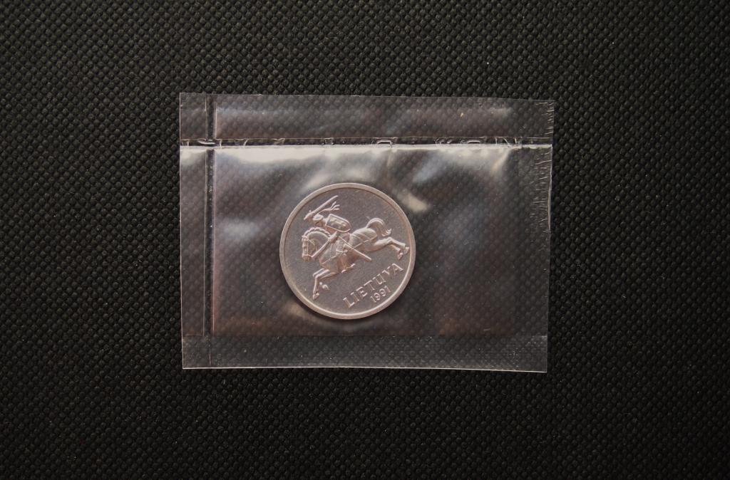 1 цент. 1991 год. Литва. UNC. #1332.