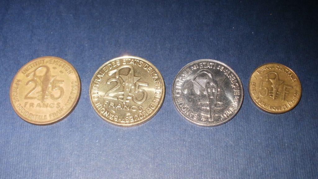 Набор монет Западно-Африканский Союз 1957-1997 гг. 4 шт.
