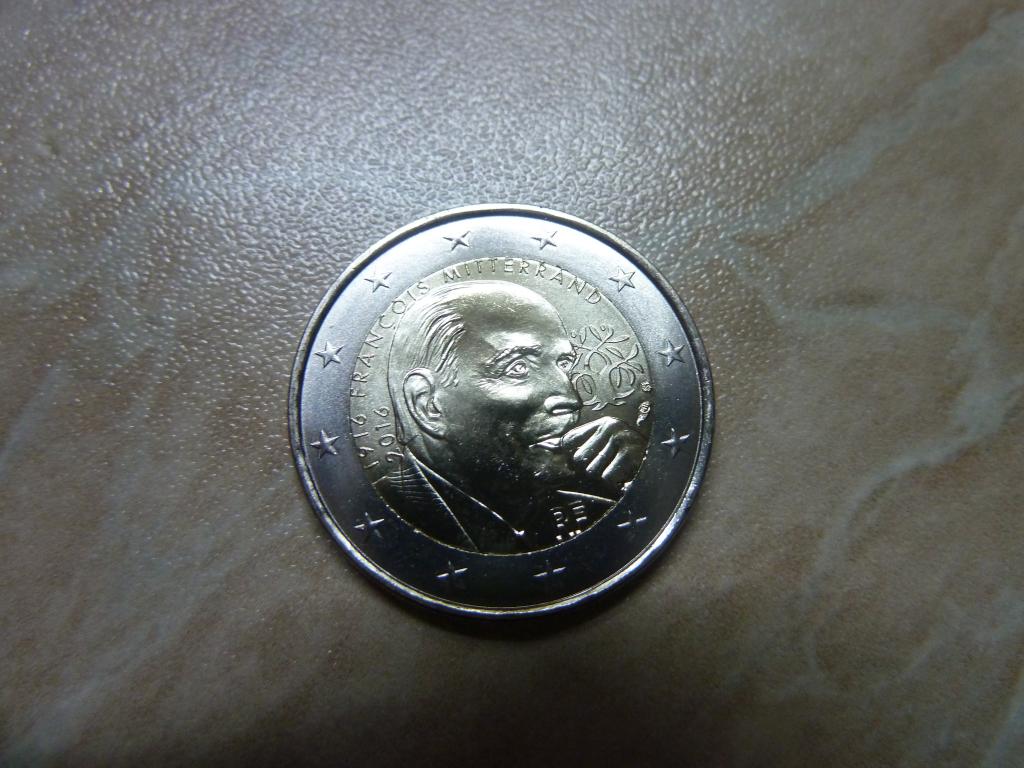 Франция 2 евро 2016 Франсуа Миттеран