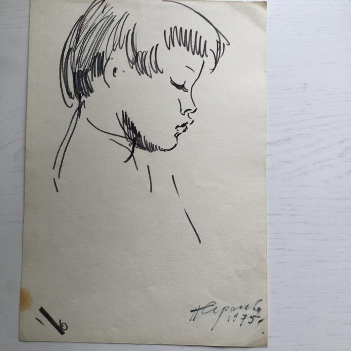 Сергеева Н.А. (1921-2018)   "Грустный мальчик" (1975)