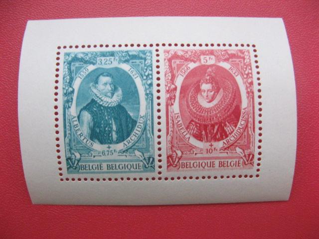 Бельгия,1942,Mi#блок 17,живопись-монархи,MNH 