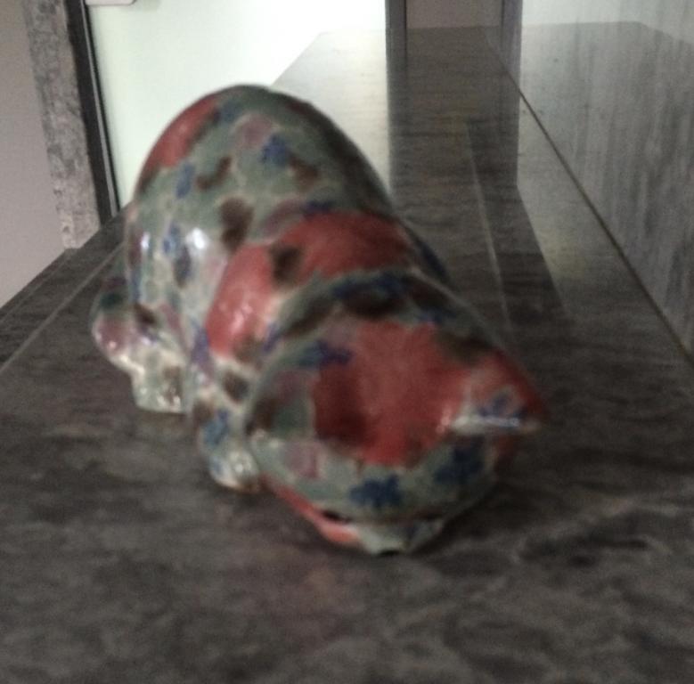 КОТ КОТЕНОК ЦВЕТОЧНЫЙ ОРНАМЕНТ АНГЛИЙСКАЯ КЕРАМИКА ФИГУРКА 2